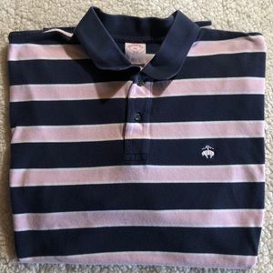 Brooks Brothers Blue/Pink Striped Polo